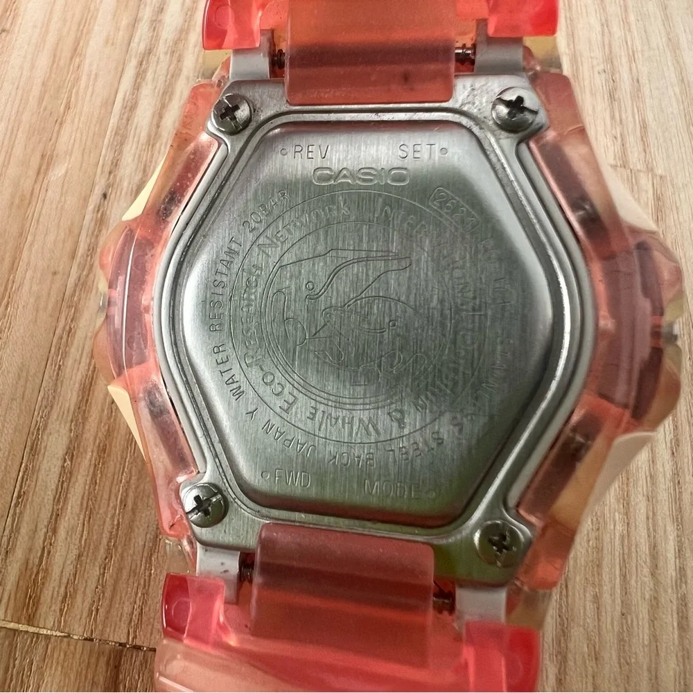 RARE CASIO BABY-G dolphin & whale eco-research pink Digital watch NEW BATTERY